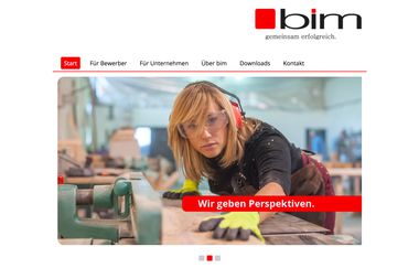 Screenshot von www.bim-personal.de